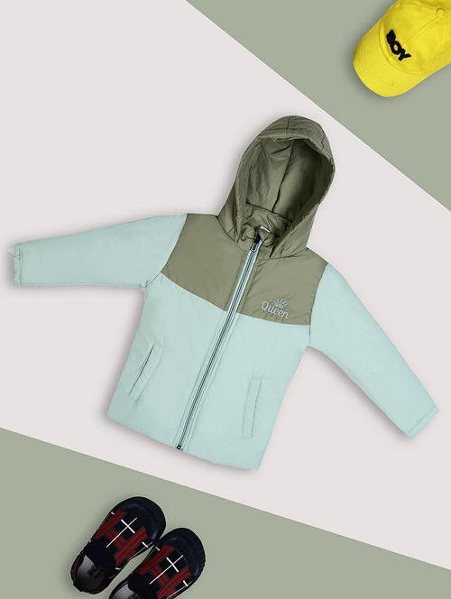 kids front colourblocked embroidery detailed hooded sweatshirt - 20595869 - Very Small Image - 1