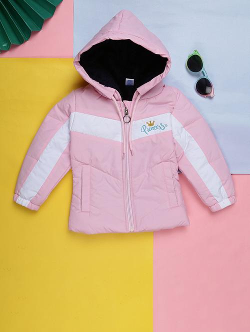 unisex pink color block full sleeve quilted jacket - 20595898 - Very Small Image - 1