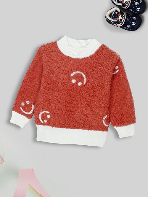 kids rust knitted detailed sweater - 20595976 - Very Small Image - 1