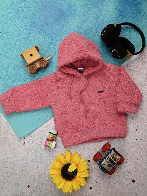 unisex pink solid hooded sweatshirt - 20596052 - Very Small Image - 1
