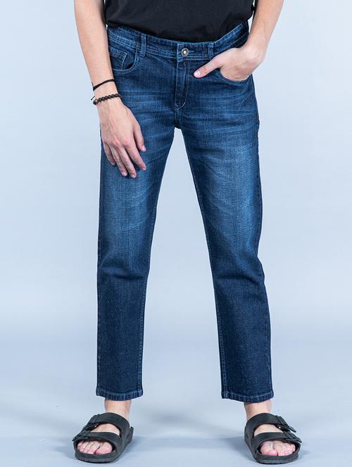 mens straight fit plain jeans - 20596451 - Very Small Image - 1