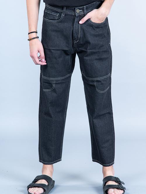 mens relaxed fit plain jeans - 20596475 - Very Small Image - 1
