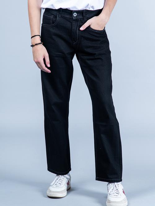 mens straight fit plain jeans - 20596482 - Very Small Image - 1