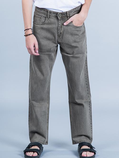 mens straight fit plain jeans - 20596484 - Very Small Image - 1