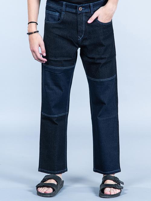 mens straight fit color block jeans - 20596508 - Very Small Image - 1
