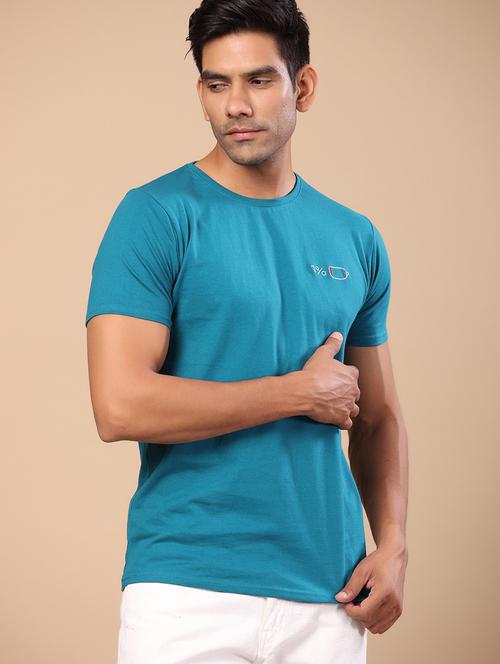 men placement print round neck t-shirt - 20597271 - Very Small Image - 1