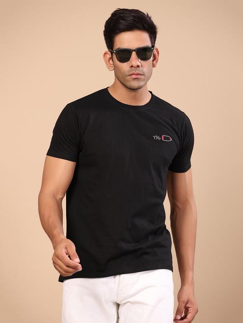 men placement print round neck t-shirt - 20597274 - Very Small Image - 1