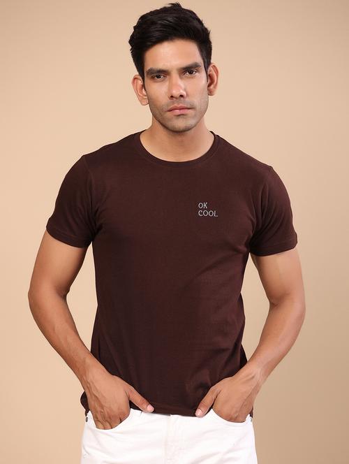 men placement print round neck t-shirt - 20597279 - Very Small Image - 1