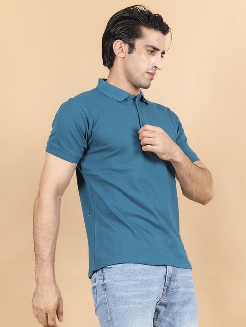 men solid cotton polo t-shirt - 20597281 - Very Small Image - 1