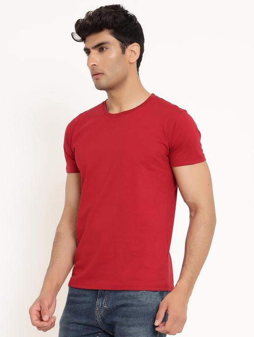men solid round neck t-shirt - 20597306 - Very Small Image - 1