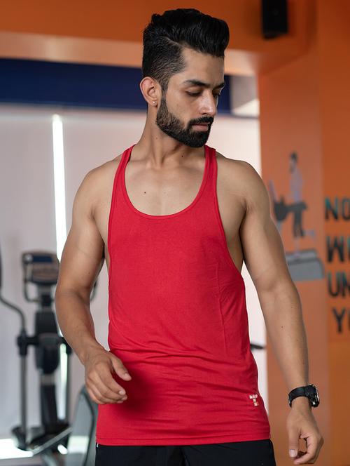 men solid sleeveless vest - 20597319 - Very Small Image - 1