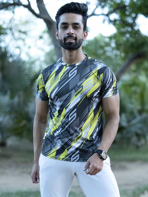 men printed elastane short sleeve t-shirt - 20597328 - Very Small Image - 1