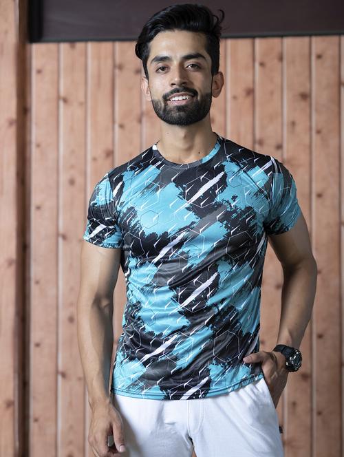men printed elastane short sleeve t-shirt - 20597342 - Very Small Image - 1
