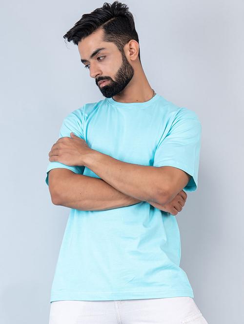 men solid cotton short sleeve t-shirt - 20597354 - Very Small Image - 1