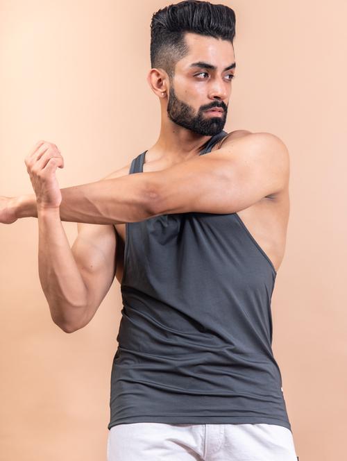 men lycra sleeveless vest - 20597396 - Very Small Image - 1