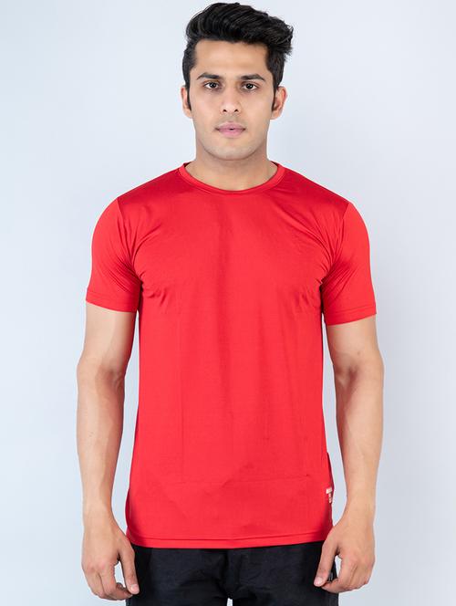 red solid lycra t-shirt - 20597399 - Very Small Image - 1