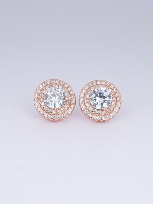 gold silver studs earrings - 20597417 - Very Small Image - 1