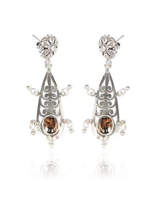 silver drop earrings - 20597446 - Very Small Image - 1