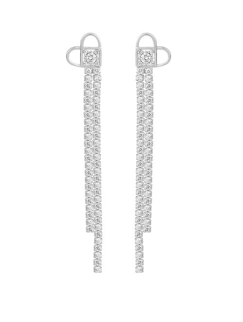 silver drop earrings - 20597477 - Very Small Image - 1