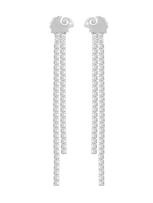 silver drop earrings - 20597500 - Very Small Image - 1