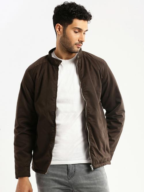 brown cotton bomber jacket - 20598513 - Very Small Image - 1