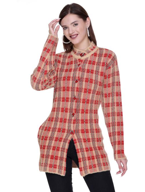 women round neck printed cardigan - 20598988 - Very Small Image - 1
