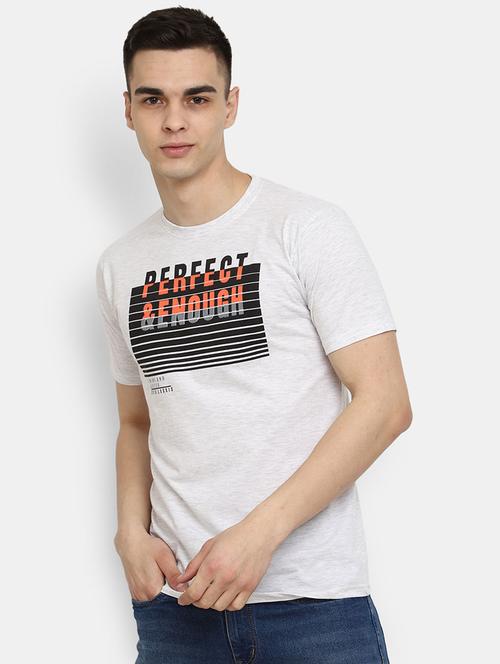 grey front printed casual t-shirt - 20599929 - Very Small Image - 1