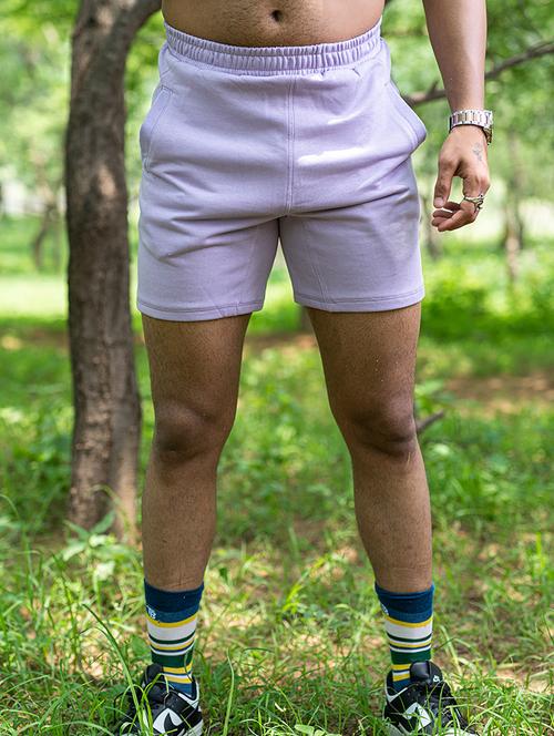 men solid lavender shorts - 20600657 - Very Small Image - 1