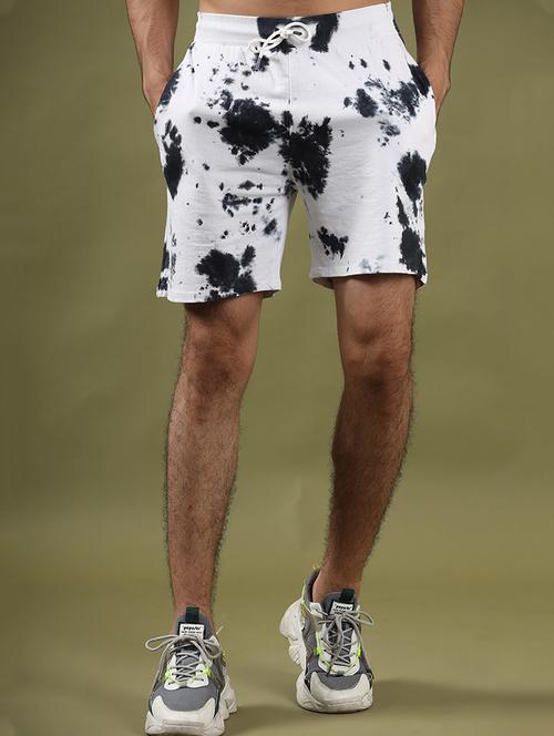 men black & white tie-dye shorts - 20600687 - Very Small Image - 1