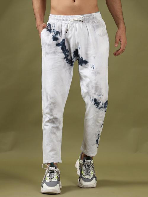 men blue & white tie-dye track pants - 20600738 - Very Small Image - 1