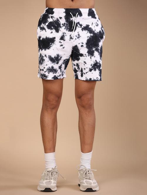 men white & grey tie & dye shorts - 20600815 - Very Small Image - 1