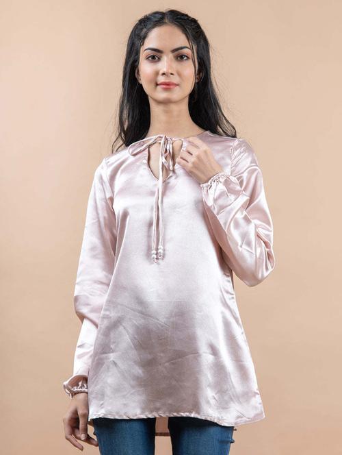 women pink solid full sleeve regular top - 20600887 - Very Small Image - 1