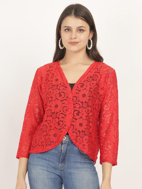 women lace detailed shrug - 20602253 - Very Small Image - 1