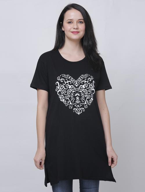 women round neck graphic printed regular t-shirt - 20602590 - Very Small Image - 1