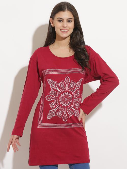women round neck graphic printed regular t-shirt - 20602649 - Very Small Image - 1