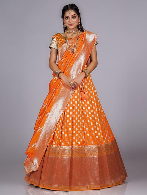 women mustard semi-stitched lehenga choli with dupatta - 20603049 - Very Small Image - 1