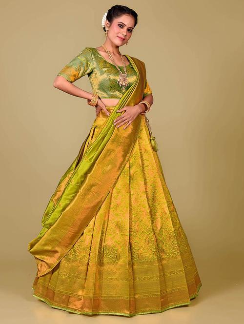 women silk lehenga choli with dupatta set - 20603291 - Very Small Image - 1