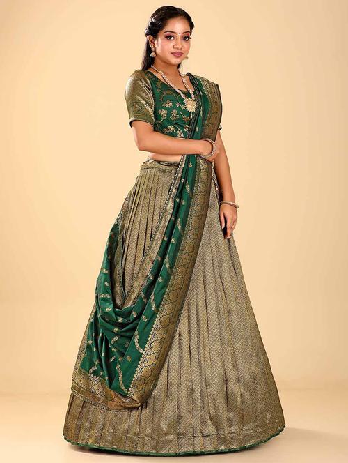women silk lehenga choli with dupatta set - 20603322 - Very Small Image - 1