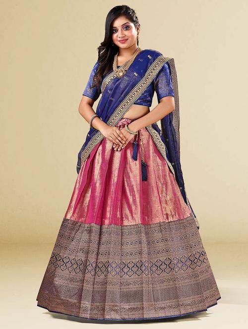 women self design semi stitched lehenga - 20603370 - Very Small Image - 1