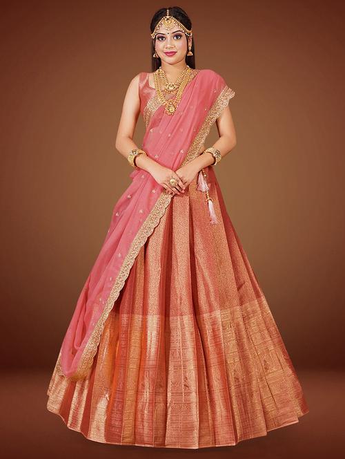 women self design semi stitched lehenga - 20603486 - Very Small Image - 1