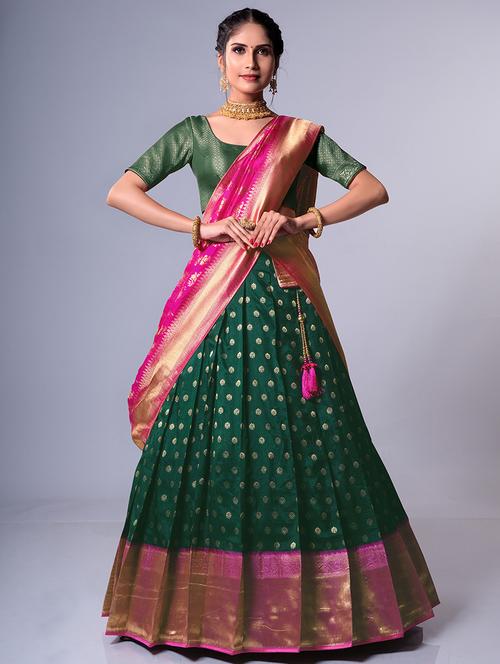 women self design semi stitched lehenga - 20603492 - Very Small Image - 1