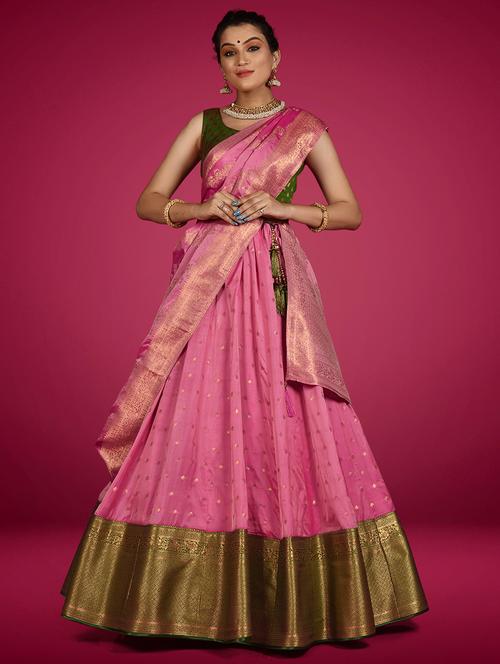 women self design semi stitched lehenga - 20603494 - Very Small Image - 1