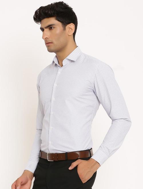 light blue cotton blend formal shirt - 20605713 - Very Small Image - 1