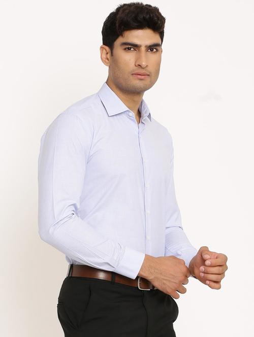 lavender solid formal shirt - 20605753 - Very Small Image - 1