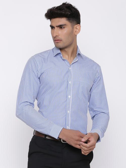 light blue striped formal shirt - 20605931 - Very Small Image - 1