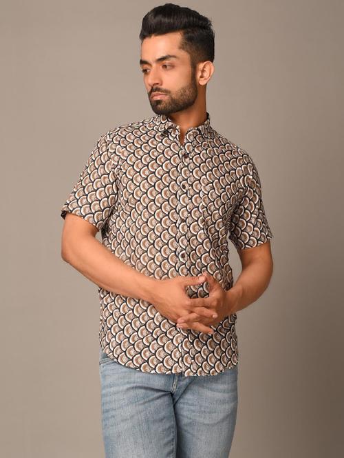 men printed half sleeve casual shirt - 20606008 - Very Small Image - 1