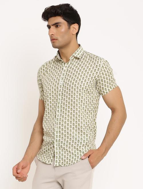 men printed collared casual shirt - 20606014 - Very Small Image - 1
