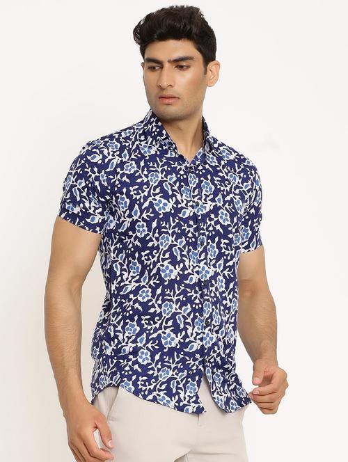 men printed collared casual shirt - 20606017 - Very Small Image - 1