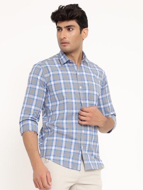 blue long sleeve casual shirt - 20606045 - Very Small Image - 1