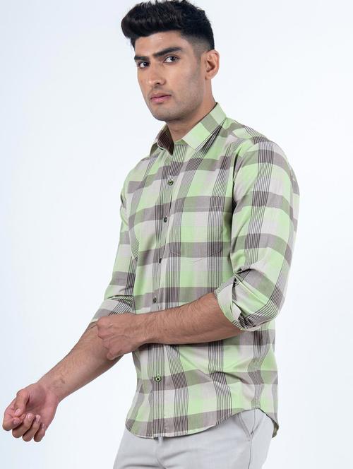 green long sleeve casual shirt - 20606046 - Very Small Image - 1